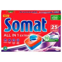 ราคา Somat all in1 extra 25 tabs ผลิตภัณฑ์สำหรับเครื่องล้างจานนำเข้าจากเยอรมันfl (27457728068)