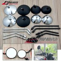 ราคา รถจักรยานยนต์ Retro รอบกระจกนูนด้านหลังสําหรับ Harley 883 1200 Honda CB400 Piaggio VESPA Triumph T100 Chopper Cafe Racer (57000161880)