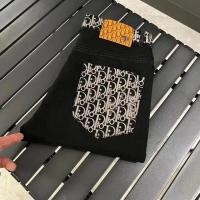 ราคา DIOR7018 กระเป๋าสไตล์ใหม่พิมพ์ลายเต็มตัวกางเกงยีนส์ลําลองทรงตรงผู้ชาย (40922248757)