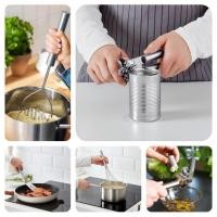 ราคา IKEAshopping KONCIS คอนซีส ที่เปิดกระป๋อง ที่บีบกระเทียม ที่บดมัน ตะกร้อมือ สแตนเลส ikea (28002422340)