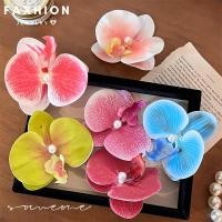 ราคา FAXHION 6 ชิ้น/เซ็ตดอกไม้คลิปผมผู้หญิงชายหาดสีชมพูผีเสื้อ Orchid Phalaenopsis Hairpins Tropipa (44165981988)