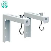 ราคา (quwujhff) 2 ชิ้นโปรเจคเตอร์ผ้าม่านแขวนหน้าจอโปรเจคเตอร์ L-Bracket ปรับขยาย Mount ขาตั้งติดตั้งแขวนผู้ถือ (27520679863)
