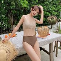 ราคา ชุดว่ายน้ำวันพีชลูกไม้ สีน้ำตาลนู๊ด ดีเทลสวย ผูกคอเว้าหลังกางเกงเก็บก้น (มีฟองน้ำ) - BikiniDoomDoom (15284251944)