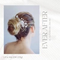 ราคา Ever After หวีสับดอกไม้แซมมุกและคริสตัล หวีสับประดับผมเจ้าสาว หวีสับวินเทจ หวีสับคริสตัล superblink (14039854700)