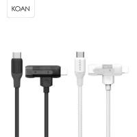ราคา MOMAX สายชาร์จ 1-Link Flow Duo 2-in-1 USB-C to USB-C + L-ning Charging + Data Cable Braided + TPE + Nylon 1.5m (41305001379)