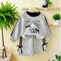 ราคา ชุดแฟชั่นสองชิ้นสำหรับเด็กผู้หญิง การออกแบบใหม่ในสไตล์การ์ตูนแมว สเวตเตอร์และกางเกงวอร์ม เหมาะสมทุกวันและสวมใส่งานกีฬา (42569601982)