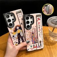 ราคา Case สำหรับ Samsung Galaxy s25ultra s24ultra s23ultra สีชมพูอ่อนโทรศัพท์ปกคลุมด้วยอเนกประสงค์สายรัดข้อมือกล้องปกป้องน่ารักผีเสื้อสาว s22ultra (40450815550)