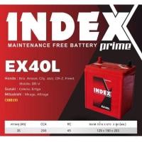 ราคา แบตเตอรี่รถยนต์ยี่ห้อINDEX Ex40L-38B19L(City Jazz BR-V Brio Amaze Mobilio Freed CR-Z Attrage Mirage Ertiga Celeliro (4444341488)