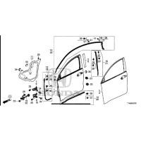 ราคา ยางขอบประตุหน้า Honda HRV 2015 2016 2017 2018 เส้นบน เสันหลัง (24530551495)
