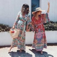 ราคา RARE **Boho Maxi Dress, Bohemian Summer Dress, ชุดสีแดง ธีมโบฮีเมี่ยน เดรสยาว ธีมโบฮีเมี่ยน ชุดเซทเสื้อ กระโปรง (3860757045)