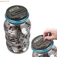 ราคา AUGUSTUS เคาน์เตอร์เหรียญ USD EURO GBP 1.5L Digital LCD Display Piggy Bank (52650053859)
