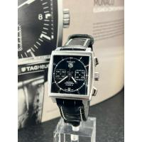 ราคา Tag Heuer Monaco Calibre 12 Automatic Black Dial Ref. CAW2110 (40119943372)