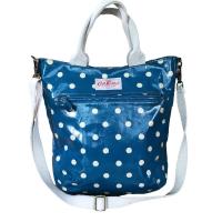ราคา Cath Kidstonกระเป๋าสะพายลายจุดสีฟ้าครีม กระเป๋ามือสอง (18103471264)