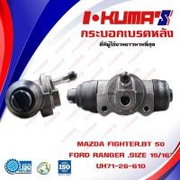 ราคา กระบอกเบรค MAZDA FIGHTER , BT 50 , FORD RANGER กระบอกเบรกหลัง มาสด้า ไฟเตอร์ บีที 50 ฟอร์ด เรนเจอร์ ปี 1998-2011 I-KUMA' (8513812859)