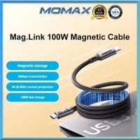 ราคา Momax 100W Mag.Link Magnetic USB-C to USB-C Cable USB 3.2 สายชาร์จเร็ว (29674217633)
