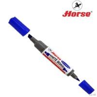 ราคา ✾☄✲HORSE ตราม้า ปากกาไวท์บอร์ด 2 หัว สีเดียว จำนวน 1 ด้าม (13539698776)