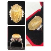 ราคา ไหมทองบราซิลพลอยแท้ตัวเรือนเงินแท้น้ำหนักไหมทอง22.00ctติดไหมนาคด้วยค่ะหายากค่ะ (23046500831)