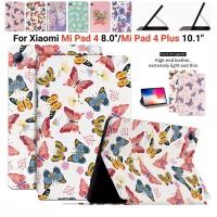 ราคา สําหรับ Xiaomi Mi Pad 4 Plus 8.0 นิ้ว 10.1 2018 สวยผีเสื้อ Flip Stand ปลอก Mi Pad4 PAD4 PLUS 10.1 8.0 คุณภาพสูง PU หนังกรณีแท็บเล็ต (43824021480)