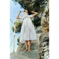 ราคา H&M(เอชแอนด์เอ็ม) เดรสผ้าคอตตอนเปิดไหล่ ผู้หญิง 1241426_5 (27105784645)