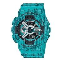 ราคา Casio G-Shock นาฬิกาข้อมือผู้ชาย สีฟ้า สายเรซิ่น รุ่น GA-110SL-3A (63178244)