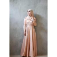 ราคา Dress ปักเอวผ้าซาร่า สีน้ำตาลทอง (20384514381)