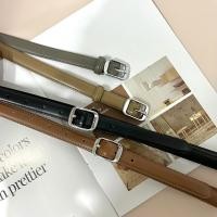 ราคา หนังแท้❤️แบรนด์LULU❤️ RL-506 เข็มขัดหนังแท้ หัวเข็มขัดเงิน หุ้มหนังทั้งเส้น (18287357526)