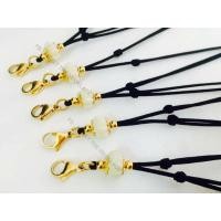 ราคา สร้อยเชือกห้อยพระ ✅ เชือกรูดได้ สั้น-ยาว แต่งเม็ดทรงฟักทอง+เม็ดทองเลเซอร์+ฐานรองรูปดอกไม้ประกบบนล่าง+ก้ามปูงานเลเซอร์ (10901896117)