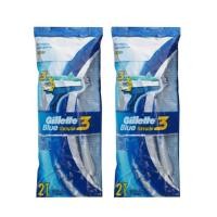 ราคา Gillette Blue Simple 3 (1 เเพค 2 ด้าม) ใบมีดโกนพร้อมด้าม (4841871688)