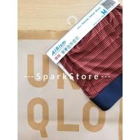 ราคา MERAH [ใหม่][ใหม่] กางเกงบ็อกเซอร์ Uniqlo Airism Maroon Striped (42255713700)