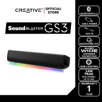ราคา CREATIVE SPEAKER Sound Blaster GS3 ลำโพงเกมมิ่งซาวด์บาร์พร้อมไฟ RGB พลังเสียง SuperWide™ technology (24072535896)