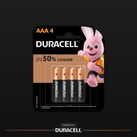 ราคา Duracell AAA ถ่านอัลคาไลน์ ดูราเซลล์ AAA สำหรับอุปกรณ์ที่ใช้เป็นประจำทุกวัน แพ็ค 4 ก้อน (18768325091)