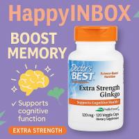 ราคา Doctor’s Best Extra Strength Ginkgo 120 mg บำรุงสมองและความจำ | 120 Veggie Caps (41121885766)
