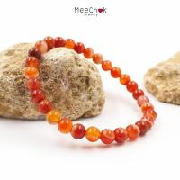 ราคา หินอาเกต หินดวงตาสวรรค์ สีส้ม Pink Agate 6 มิล หินโมรา หินมงคล หินสี หินนำโชค กำไลหินมงคล กำไลหิน กำไลข้อมือ (20910377468)