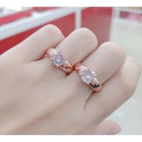 ราคา แหวนหัวพลอยสีขาวเศษนาคแท้ แหวนพลอยสีขาว (26216197568)