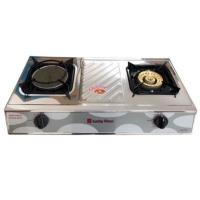 ราคา Lucky Flame เตาแก๊สคู่ตั้งโต๊ะ HQ-2112s หัวธรรมดา + อินฟาเรด (9312658015)