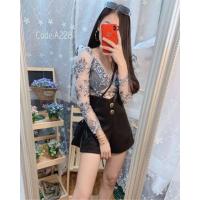 ราคา A228 เสื้อลูกไม้ มีซิปหลัง (5814680211)