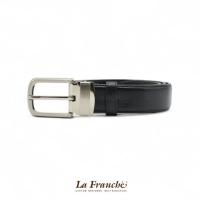 ราคา - เข็มขัดหนังวัวแท้ลาย Pebble สีดำ พร้อมหัวเข็มขัด #2W0011 (24767340989)