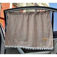 ราคา ผ้าม่านบังแดดในรถลายสก๊อตหมี สุญญากาศติดกระจก (22421714816)