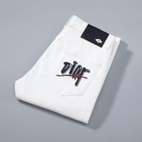 ราคา กางเกงยีนส์ปักลาย DIOR สีขาว สไตล์สลิมฟิต ใส่ได้ทุกโอกาส (44374655007)