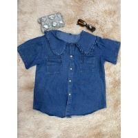 ราคา เสื้อยีนส์แขนสั้น ปกคอบัว (23979313298)