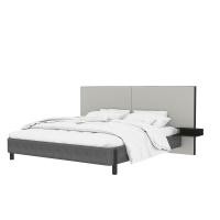 ราคา INDEX LIVING MALL เตียงนอน รุ่นสตาร์ไลท์ ขนาด 6 ฟุต - สีเทา/เทาเข้ม (41968445207)