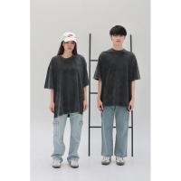 ราคา เสื้อผ้าวินเทจOVERSIZE สีพื้นไม่มีลาย ผ้าคอตตอนฟอกแท้100% อก 46 ยาว 28 (25677715244)