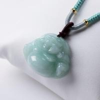 ราคา จี้พระสังกัจจายน์หยกขาวอมเขียว Jadeite Type A (พม่า) (43372645785)