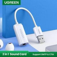 ราคา Ugreen USB Sound Card External Converter USB Audio Adapter 3.5mm(30712,10330) (6184601882)