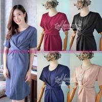 ราคา ชุดทรงปล่อย ผูกโบว์หลัง ชุดทำงานผู้หญิง ผ้าฮานาโกะ (6616084197)
