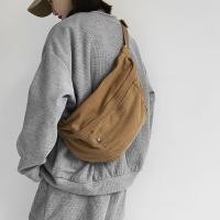 ราคา กระเป๋าหน้าอกหญิงสไตล์อินญี่ปุ่นที่เรียบง่ายขนาดใหญ่-ความจุกระเป๋าหมอกควันสีฟ้ากระเป๋า ผู้สื่อสาร วิทยาลัยนักเรียนผ้าใบกระเป๋าไหล่ (27493190651)