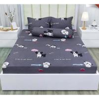 ราคา ชุดเครื่องนอน 4 ชิ้นผ้าฝ้ายโพลี (รวมปลอกหมอน) - หลายรูปแบบ - ผ้าคลุมที่นอน 2–10 ซม. ลายดัลเมเชี่ยนสีดํา (29641022724)