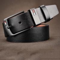 ราคา Tommy เข็มขัดหนัง หัวเข็มขัด สีดํา สไตล์นักธุรกิจ สําหรับผู้ชาย (25322367469)