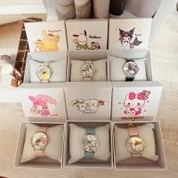 ราคา น่ารัก Sanrio Kuromi นาฬิกาควอตซ์การ์ตูน Cinnamoroll Melody Pochacco นาฬิกาสายหนังเรียบง่าย (26954889930)