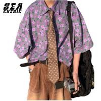 ราคา SEACHENIC เสื้อลายดอกสงกรานต์ เสื้อฮาวายผู้ชาย (24193369849)